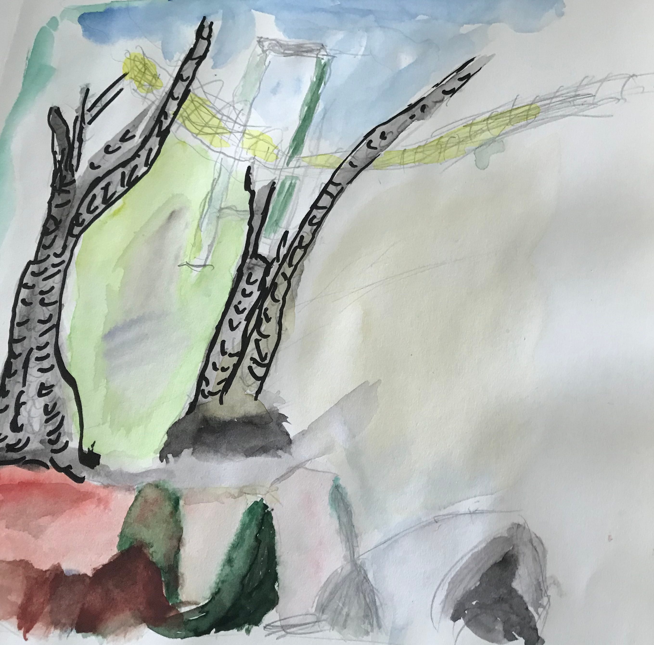 im März zu sehen, wenn ich aus dem Fenster schaue